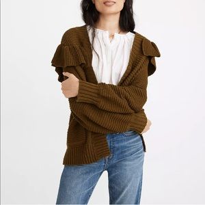 [NWT] Madewell Ruffle Cardigan Sweater